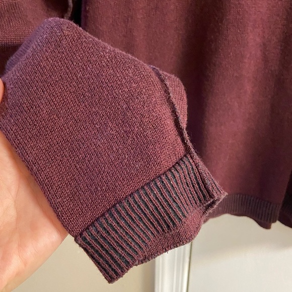 Eileen Fisher sweater crewneck pullover maroon boxy Large - Picture 5 of 7